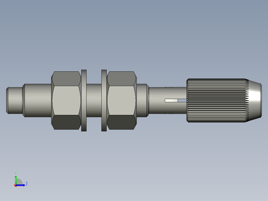 直径为10毫米的软管夹头左视图