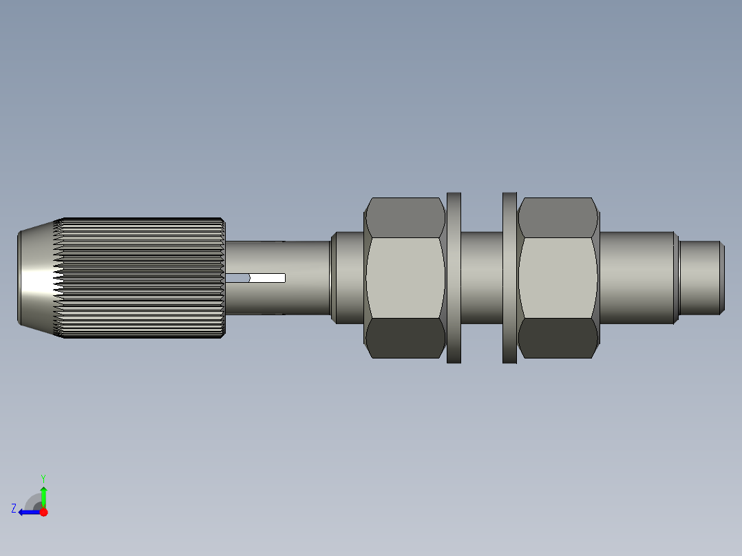 直径为10毫米的软管夹头右视图