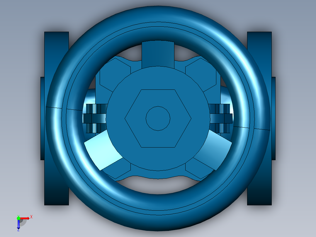 阀门模型-DN15______俯视图