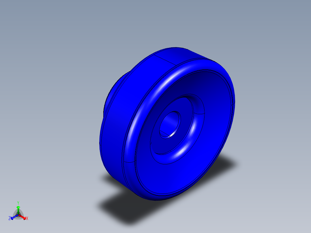 人體工學型把手(貫通孔)ELK.FP-3D多系列多零件图纸模型主视图