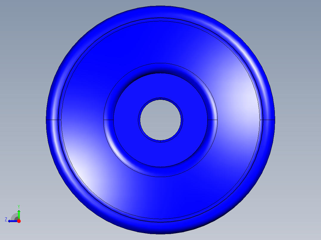 人體工學型把手(貫通孔)ELK.FP-3D多系列多零件图纸模型右视图