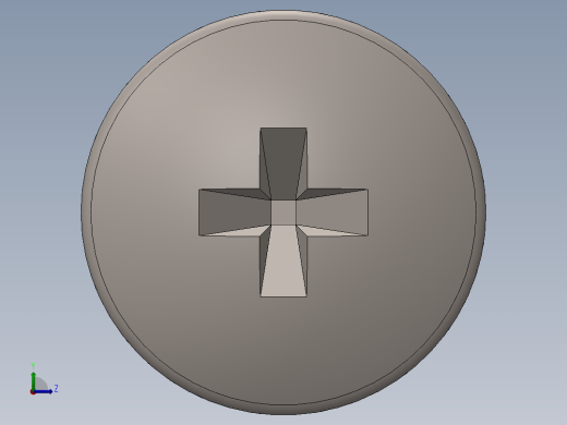 螺丝 M2 x 十字盘头-M2 x 13 Screw head.SLDPRT左视缩略图