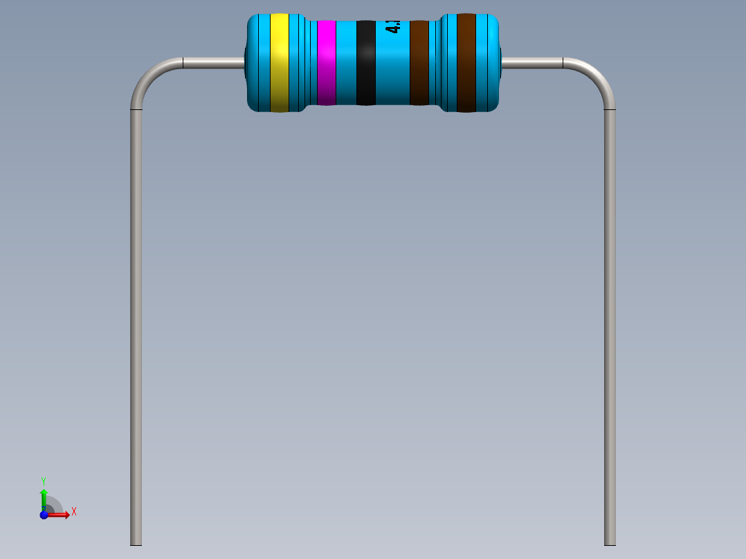 电容器 二极管 电阻器-Resistor 4.7K Ohm 1 Watt前视图
