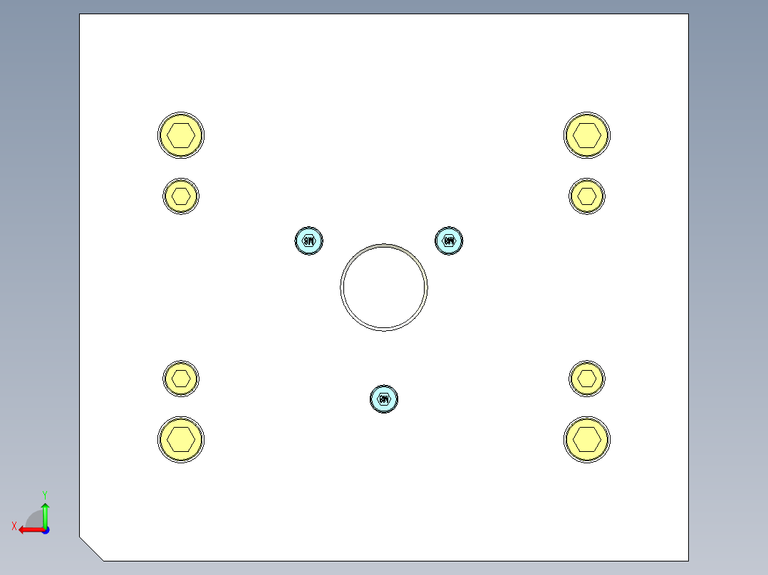 压管码（三板模转水口）后视图