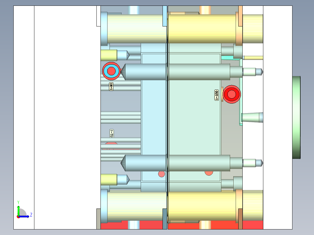 压管码（三板模转水口）左视图