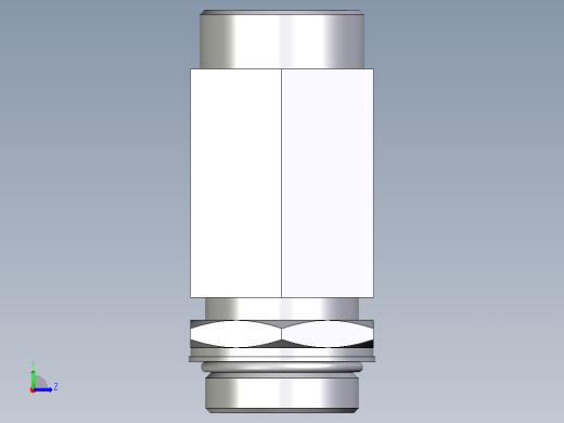 卡套式工业通用硬管接头EO_Adjustable_locknut_run_tee_LEE35LMOROMDCF左视缩略图