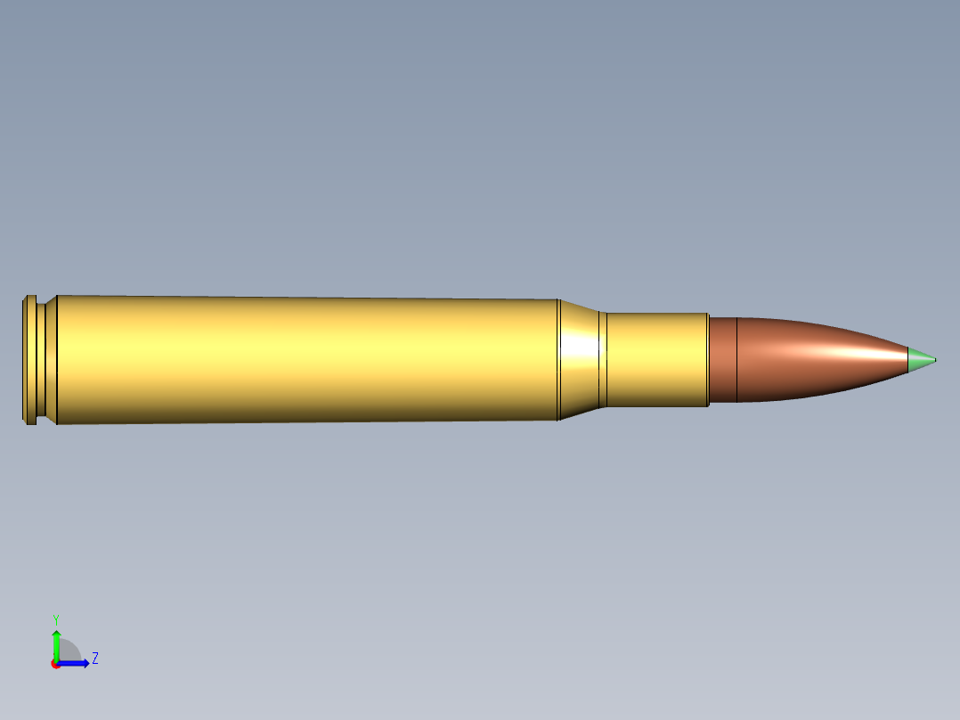 30-06 Springfield弹药左视图