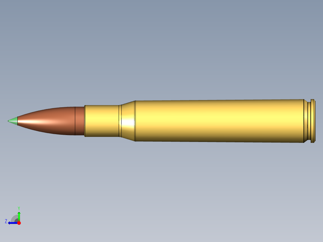 30-06 Springfield弹药右视图