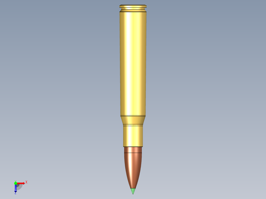 30-06 Springfield弹药俯视图
