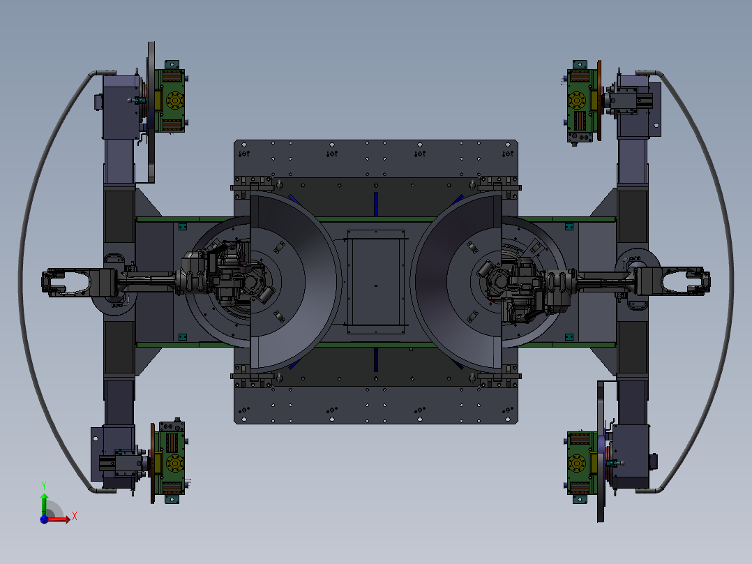 500-700三轴水平回转变位机前视图