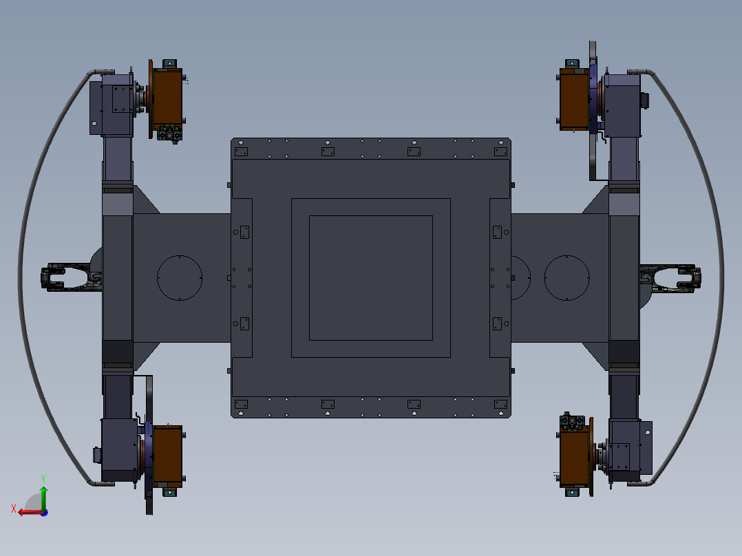 500-700三轴水平回转变位机后视图