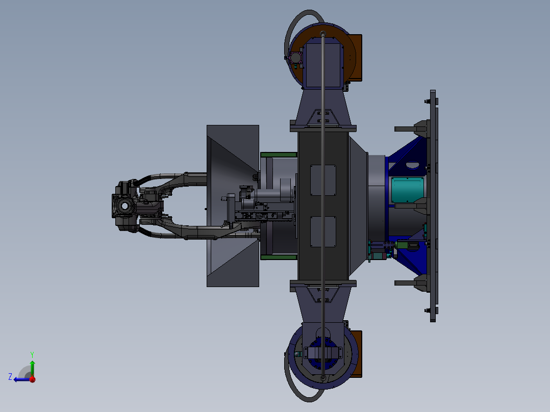 500-700三轴水平回转变位机右视图