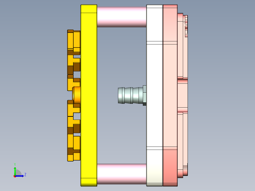 T305-CNC6笔记本CNC工装夹具三维模型-JD-0602左视图