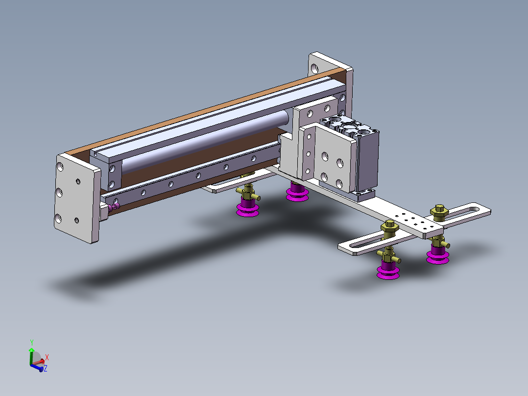 气动吸取搬运机器手sw18可编辑