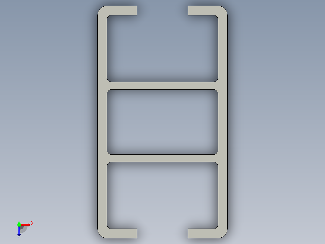 工艺卡铝材俯视图