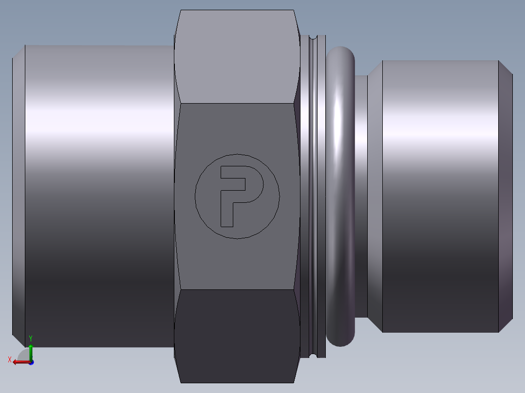 公制螺纹O圈密封、1CH-30-27后视图