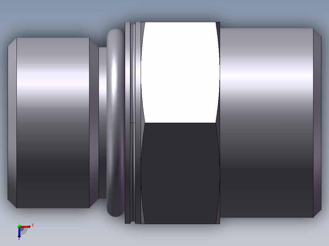 公制螺纹O圈密封、1CH-30-27俯视图