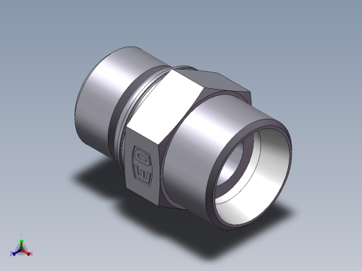 公制螺纹O圈密封、1CH-30-27正等轴测缩略图