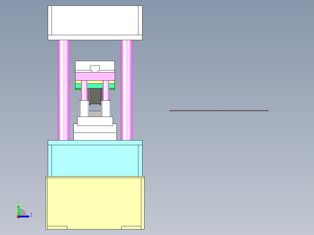 B3003299-滚压成型冲模压力机左视图