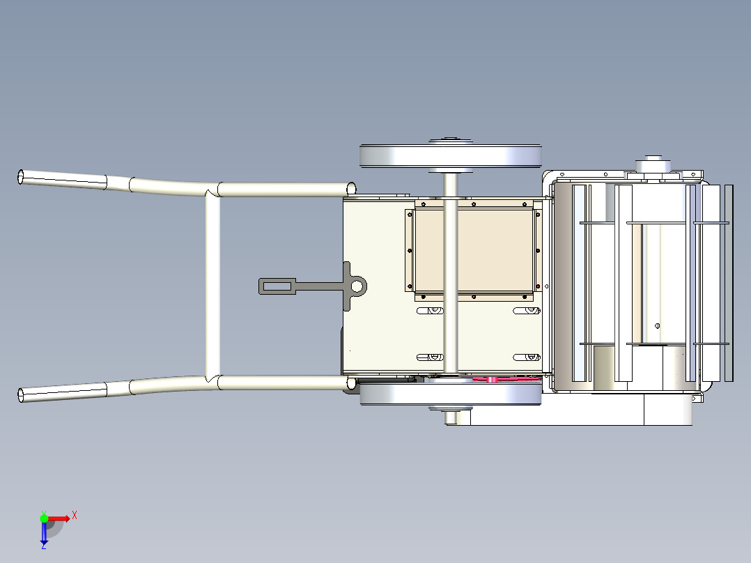 除草机耕耘机俯视图