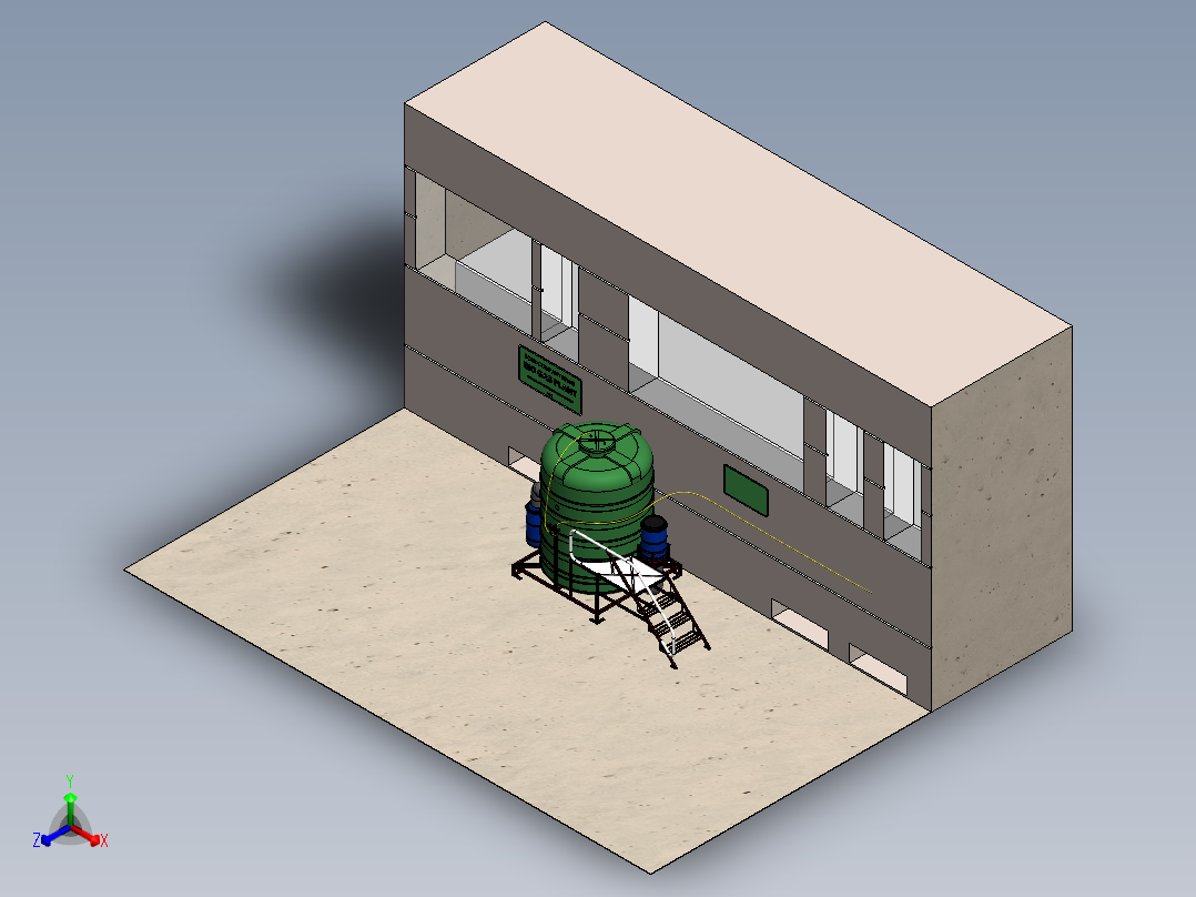 发酵罐正等轴测图