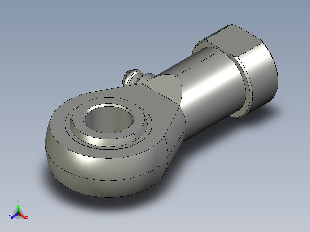 F-M12X125U_M12鱼眼轴承关节轴承正等轴测图