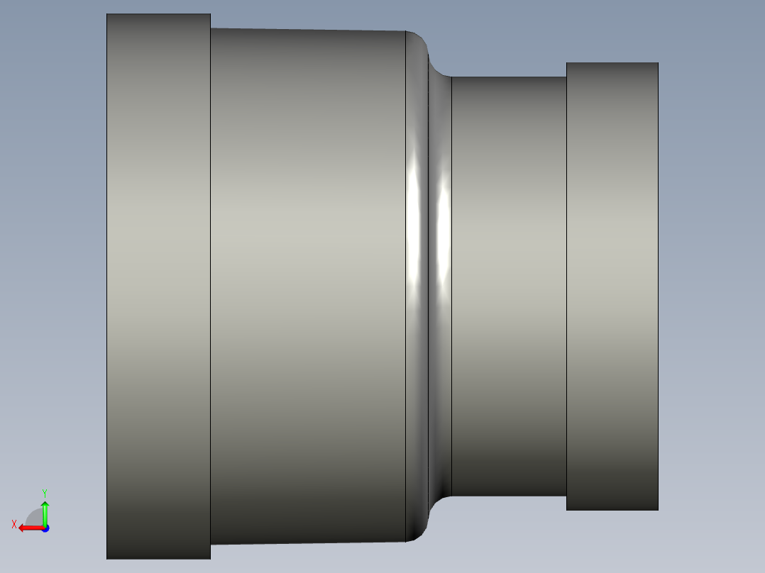 螺纹管管箍-异径有边 DN32-DN25后视图
