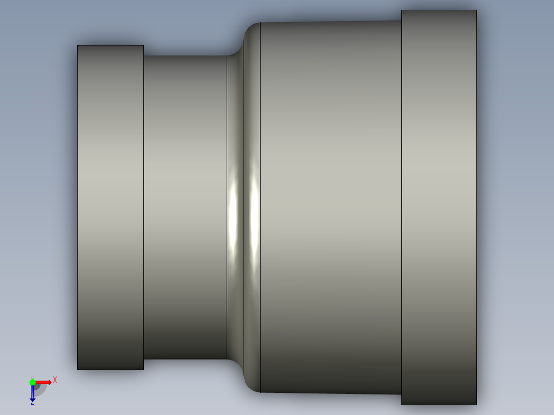 螺纹管管箍-异径有边 DN32-DN25俯视图