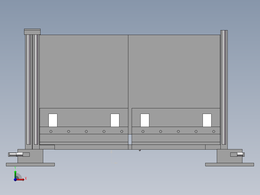 道路施工安全围挡前视图