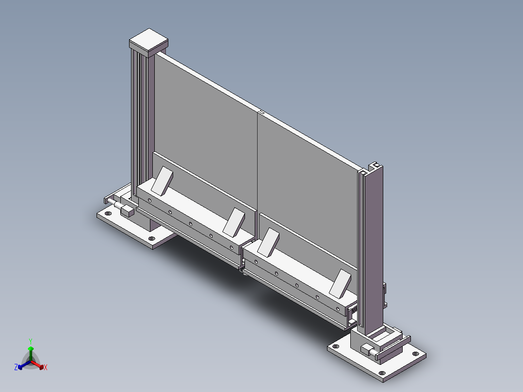 道路施工安全围挡正等轴测图