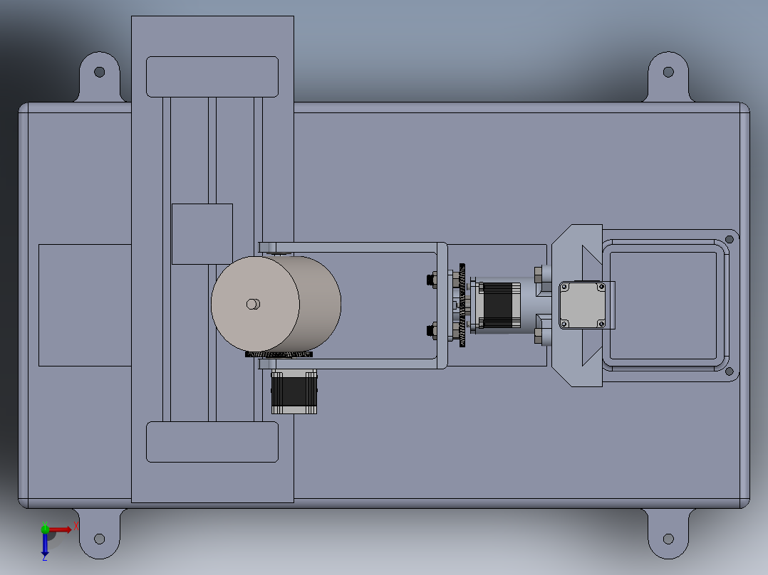 6轴数控铣床 sw18俯视图