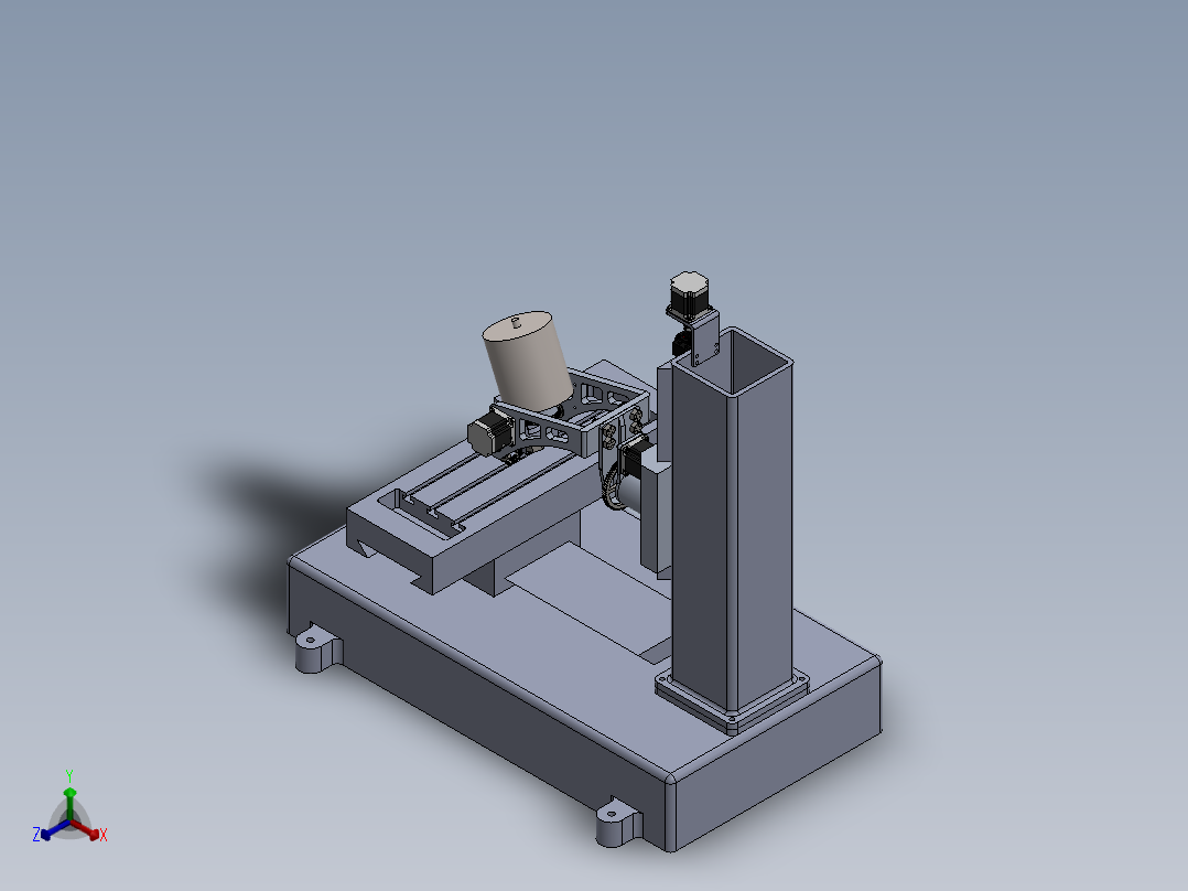 6轴数控铣床 sw18正等轴测图