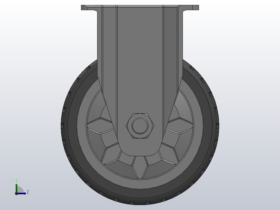 Z11-02-100-421G中型轮[Z11-02-125-421G]脚轮左视图