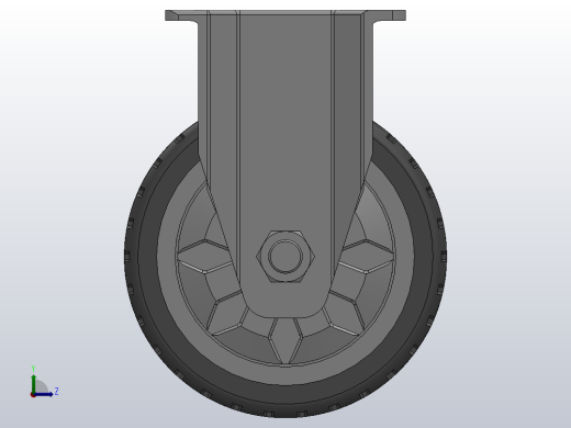 Z11-02-100-421G中型轮[Z11-02-125-421G]脚轮左视缩略图
