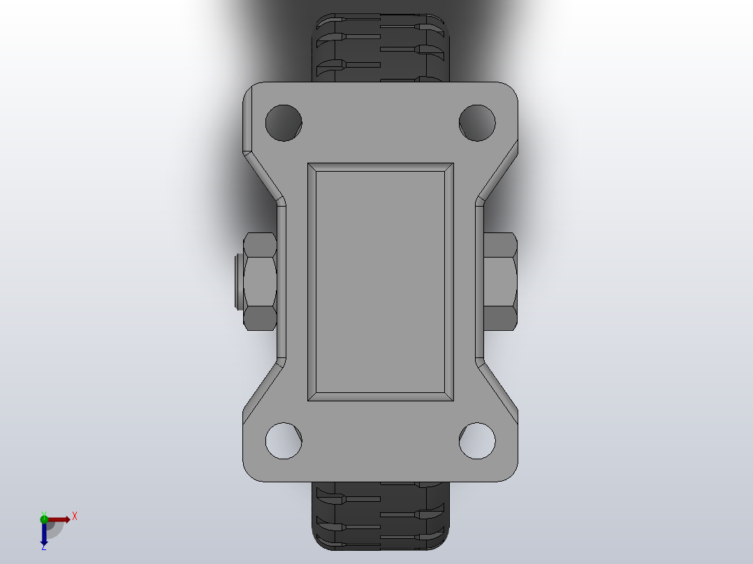 Z11-02-100-421G中型轮[Z11-02-125-421G]脚轮俯视图