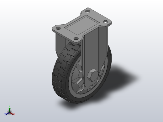 Z11-02-100-421G中型轮[Z11-02-125-421G]脚轮正等轴测缩略图