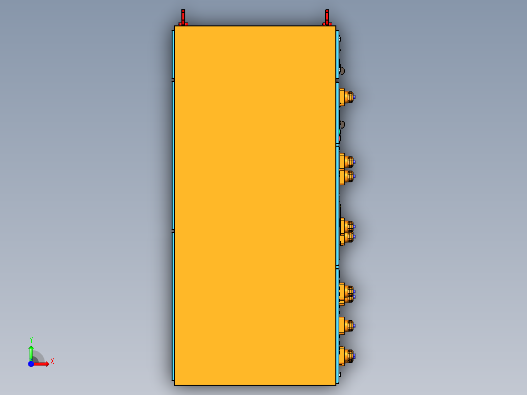 大型产线电控箱设计前视图