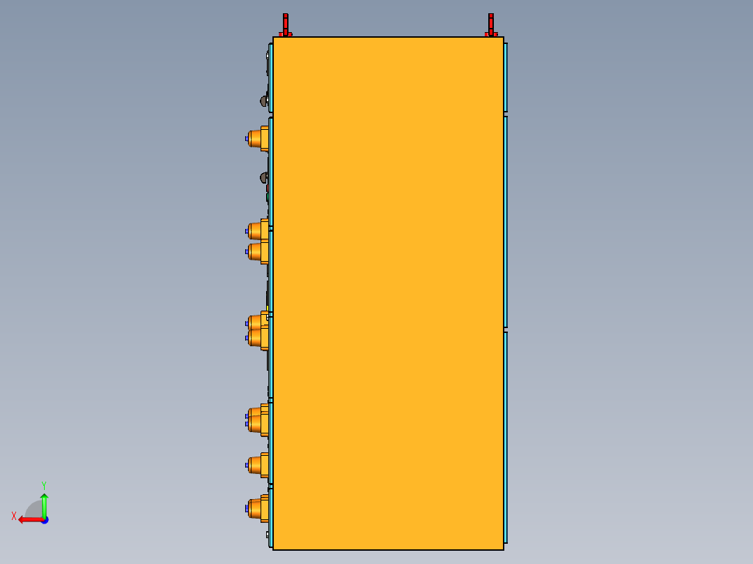 大型产线电控箱设计后视图