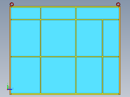 大型产线电控箱设计左视缩略图
