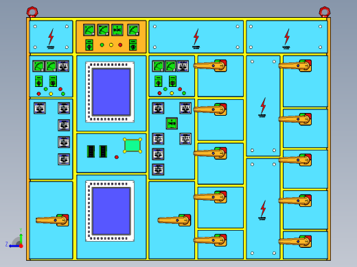 大型产线电控箱设计右视缩略图