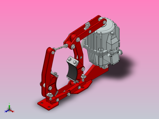 YWK系列电力液压鼓式制动器YWK160／220-ⅠB正等轴测缩略图