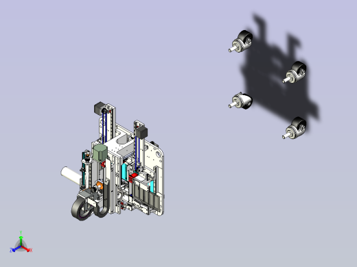 一款SMT自动接料带机3D图纸