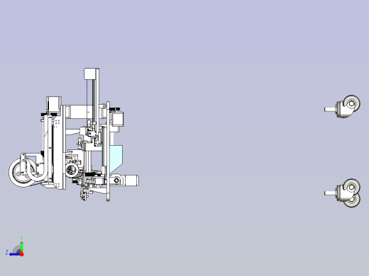 一款SMT自动接料带机3D图纸右视缩略图