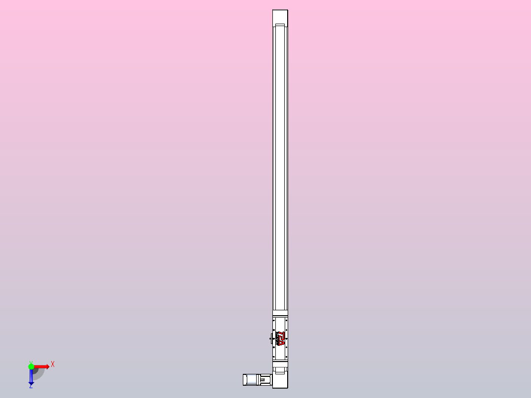 伺服电机集成皮带传动直线执行器TPA-OCB-80-140-L1450-DL-J60-N3俯视图