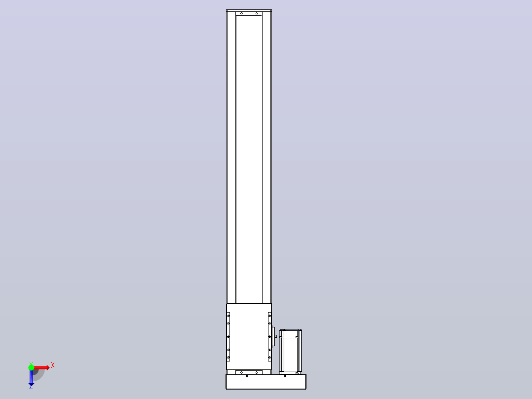 滚珠丝杠直线轴带导轨全封闭TPA-HCR-120D-1610C-L750-MR-Y-P40-N3俯视图