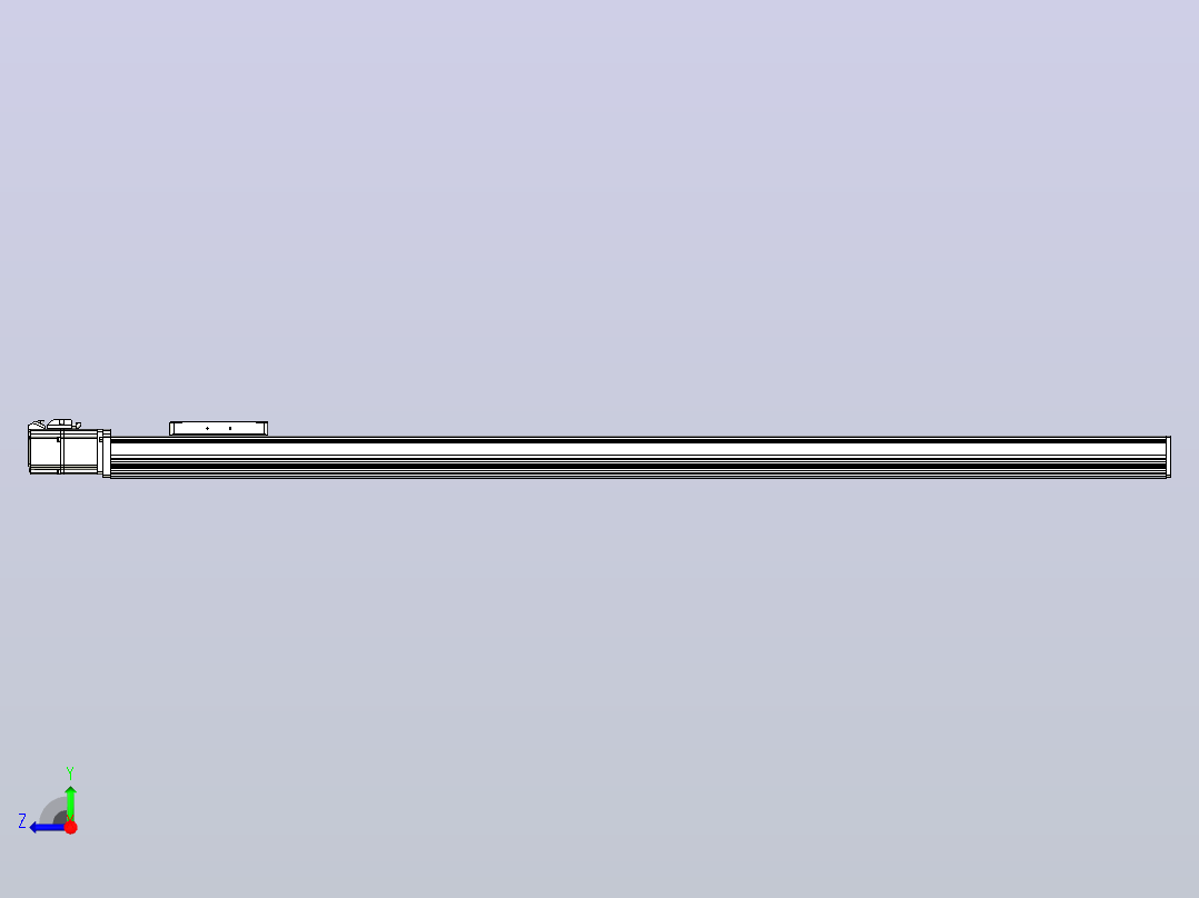 滚珠丝杠直线轴带导轨全封闭TPA-HCR-105D-1610C-L1150-M-Y-P40-N3右视图