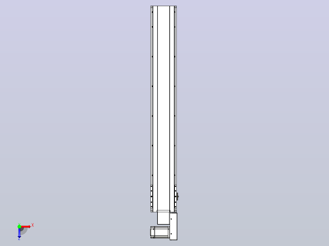 皮带直线轴半封闭可选导轨TPA-HNB-175D-140-L1100-MR-C-P75-N3俯视图
