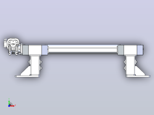 Roller+conveyor滚筒输送机结构3D图纸+STEP格式前视缩略图
