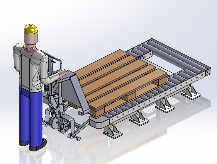 Roller+conveyor滚筒输送机结构3D图纸+STEP格式