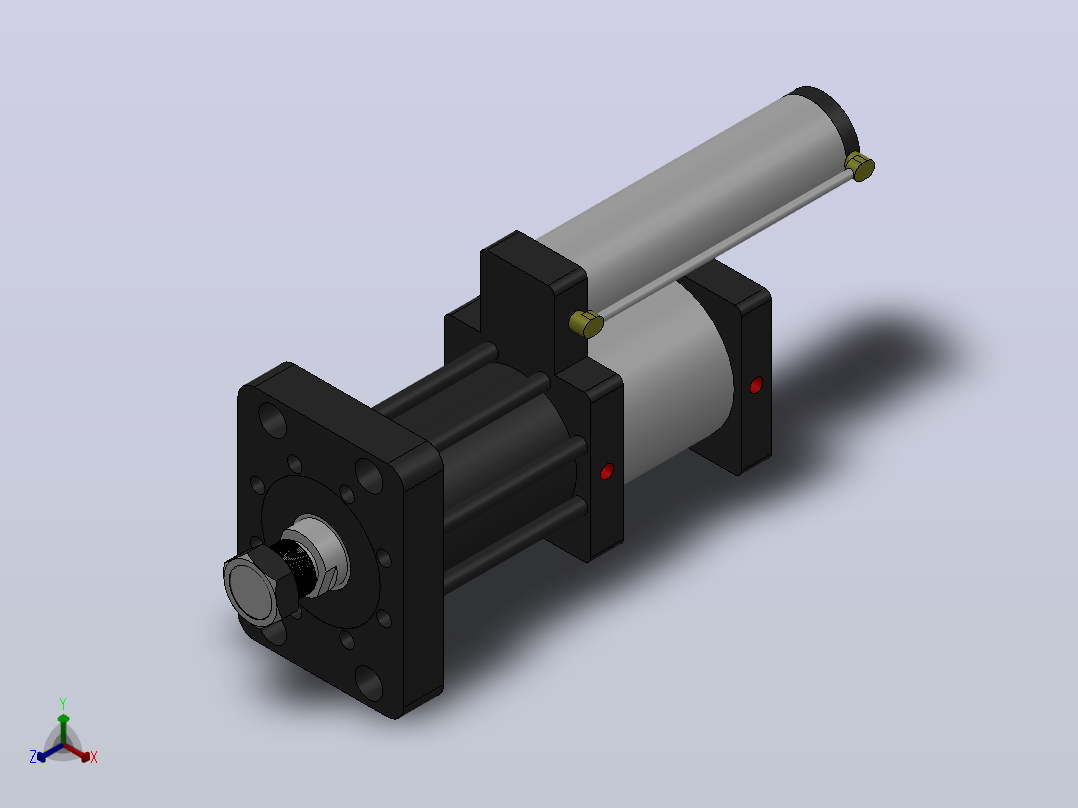 MPT-40T系列标准型[MPT-150-100-5-30T-M1-S1-0°]气压增压缸主视图